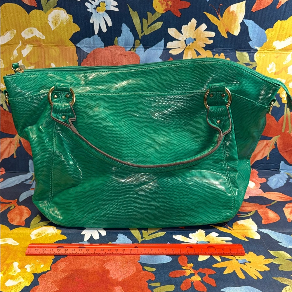 Green Large Lined Tote Bag